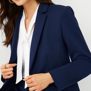 The Petite Notched Two Button Blazer in Double Knit